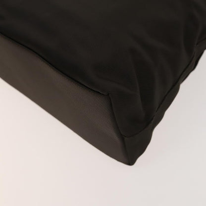 Gucci Vintage Bamboo Handle Bag Nylon, BROWN, NYLON, Handbag