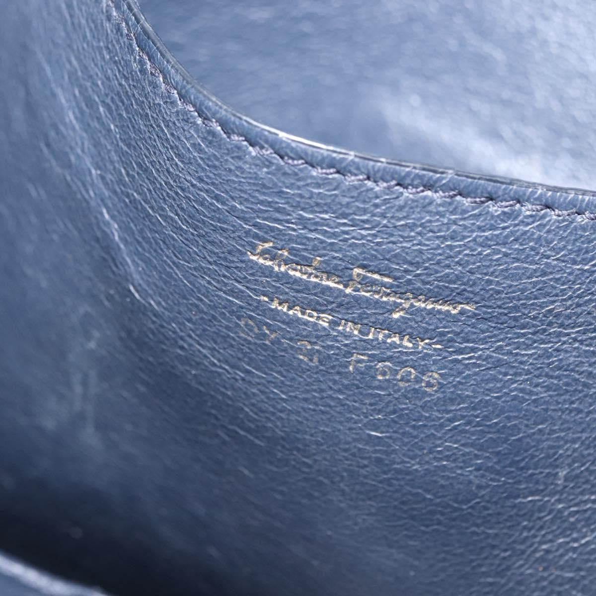 Salvatore Ferragamo Sofia Satchel Leather, BLUE, LEATHER, Handbag