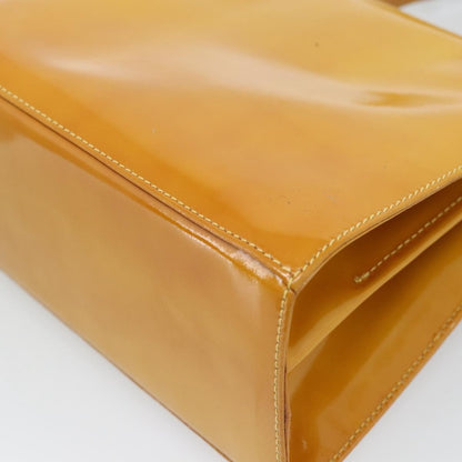 Salvatore Ferragamo Gancini handbag Patent leather, Yellow, Patent Leather, Handbag