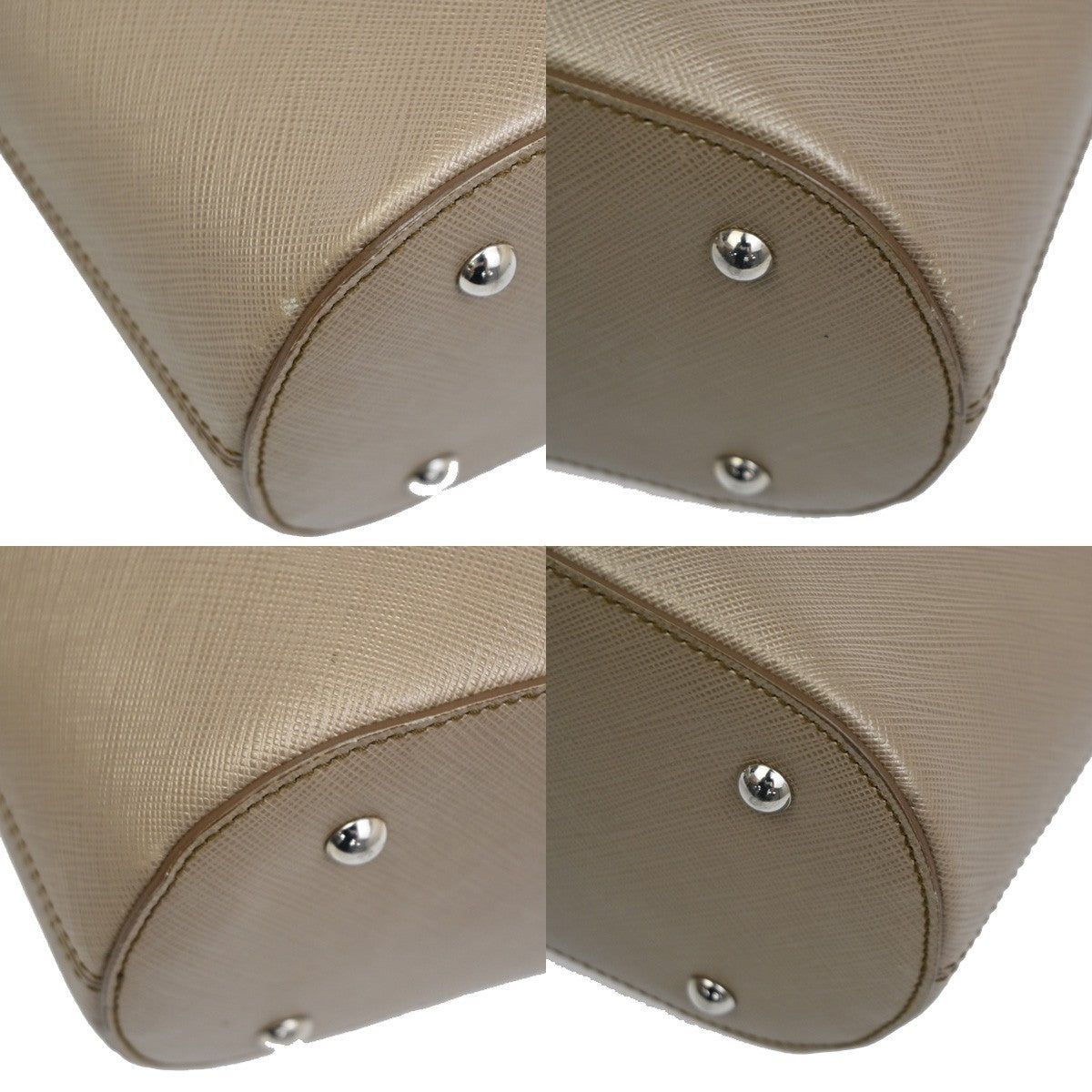 Salvatore Ferragamo Gancini handbag Leather, BEIGE, LEATHER, Handbag