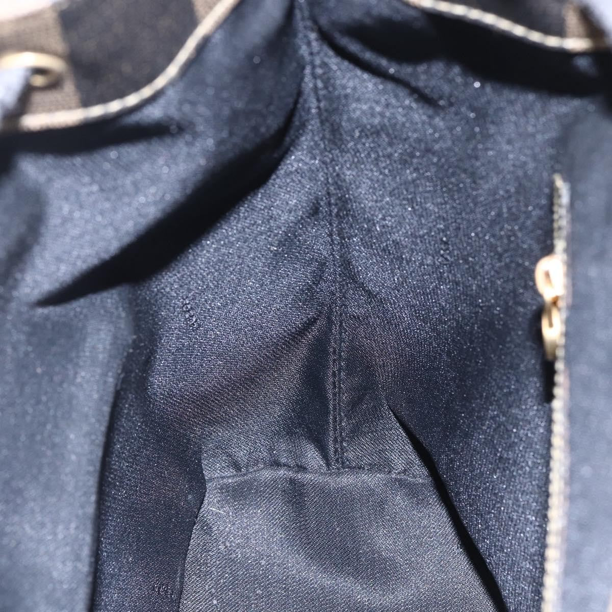 Fendi Pequin Front Pocket Backpack Coated Canvas, BROWN, CANVAS, Backpack