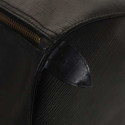 Louis Vuitton Keepall Bag Epi Leather, BLACK, LEATHER, Travel bag