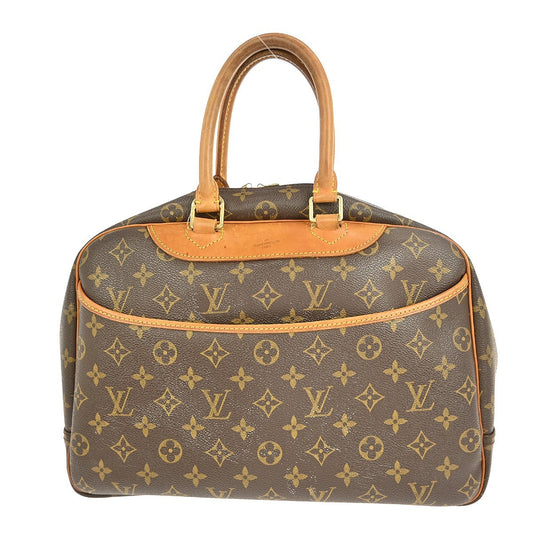 Louis Vuitton Deauville Handbag Monogram Canvas, BROWN, CANVAS, Handbag