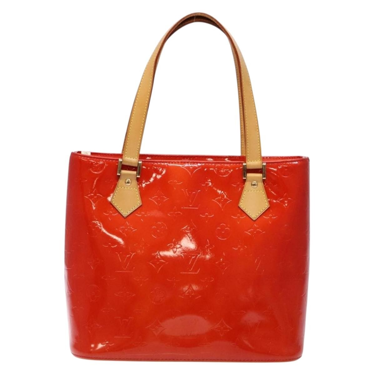 Louis Vuitton Houston Handbag Monogram Vernis, RED, PATENT_LEATHER, Handbag