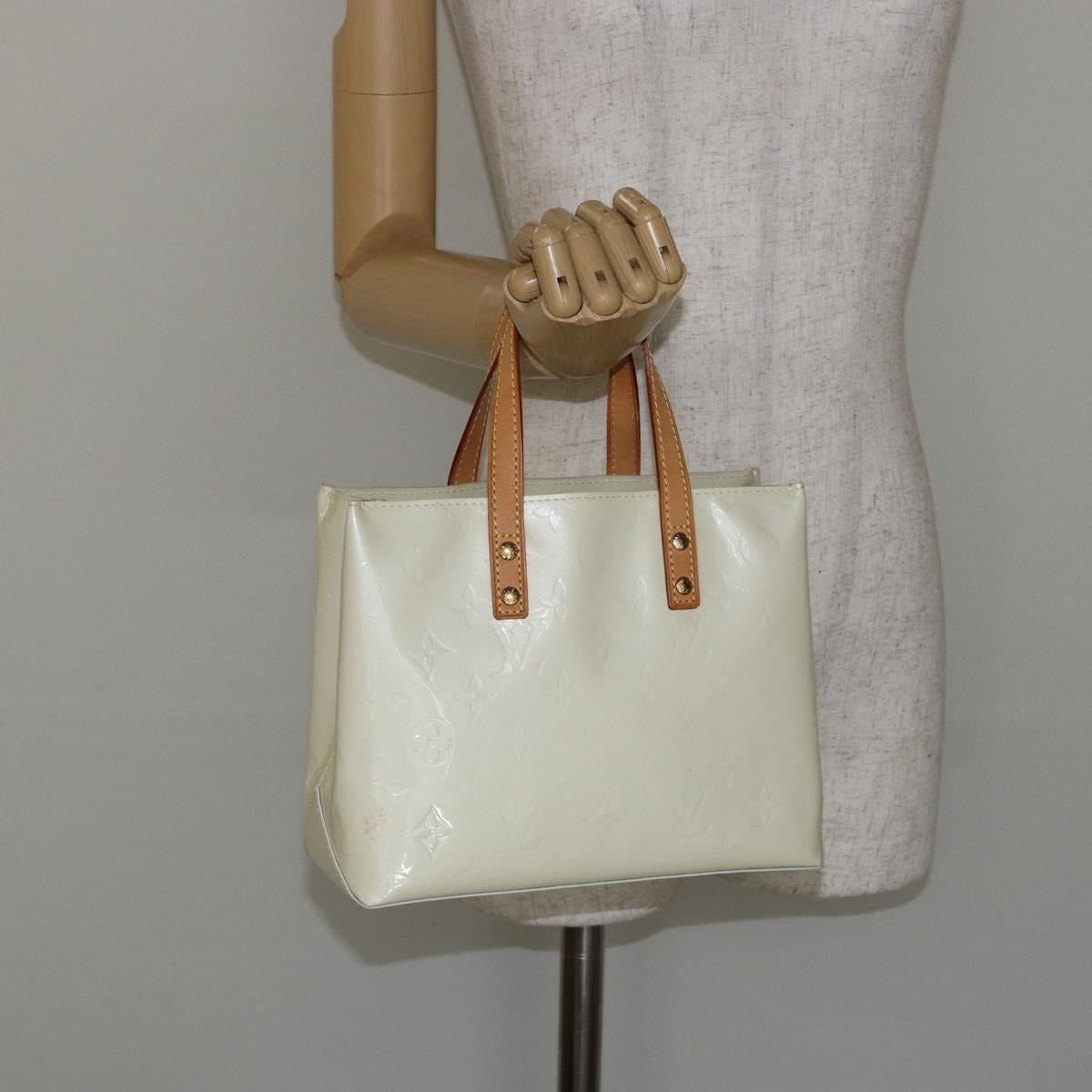 Louis Vuitton Reade Handbag Monogram Vernis, BEIGE, PATENT_LEATHER, Handbag