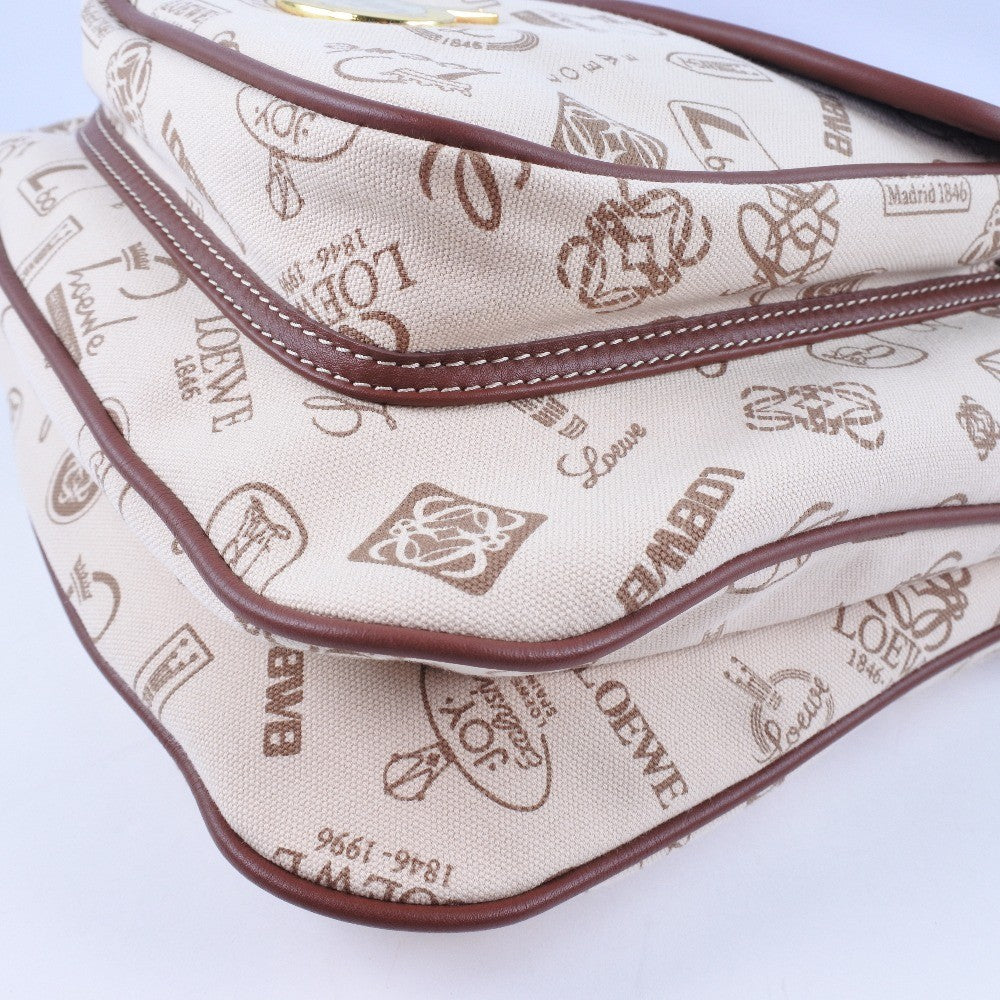 Loewe Pin batch shoulder bag Canvas and suede, MULTICOLOUR, CANVAS, Shoulder bag