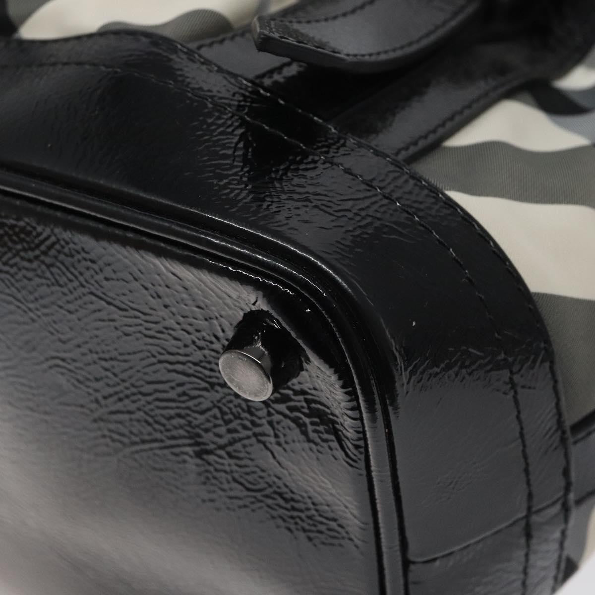 Burberry Lowry Convertible Tote Beat Check Nylon, BLACK, NYLON, Tote bag