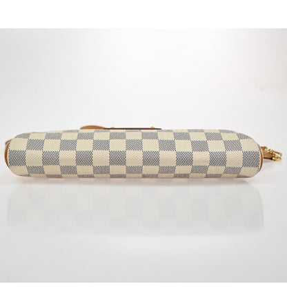 Louis Vuitton Eva Handbag Damier, WHITE, CANVAS, Shoulder bag