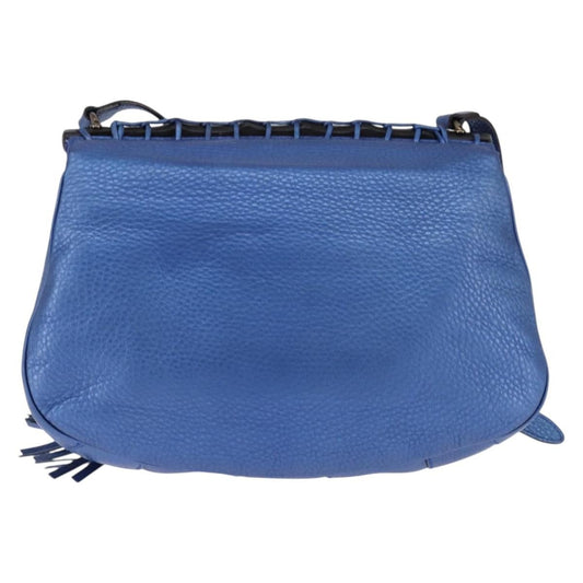 Gucci Nouveau Fringe Crossbody Bag Leather, BLUE, LEATHER, Shoulder bag