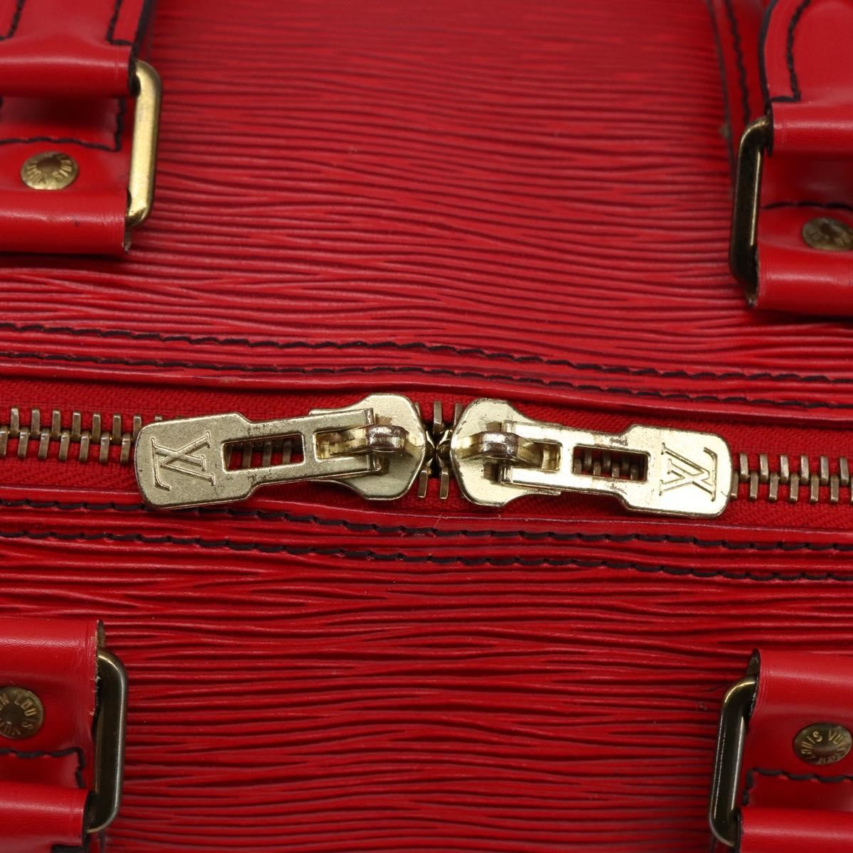 Louis Vuitton Keepall Bag Epi Leather, RED, LEATHER, Travel bag