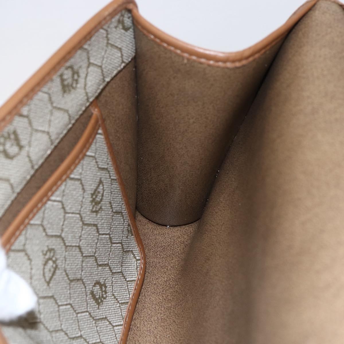 Christian Dior Vintage Honeycomb chain Canvas, BEIGE, CANVAS, Shoulder bag