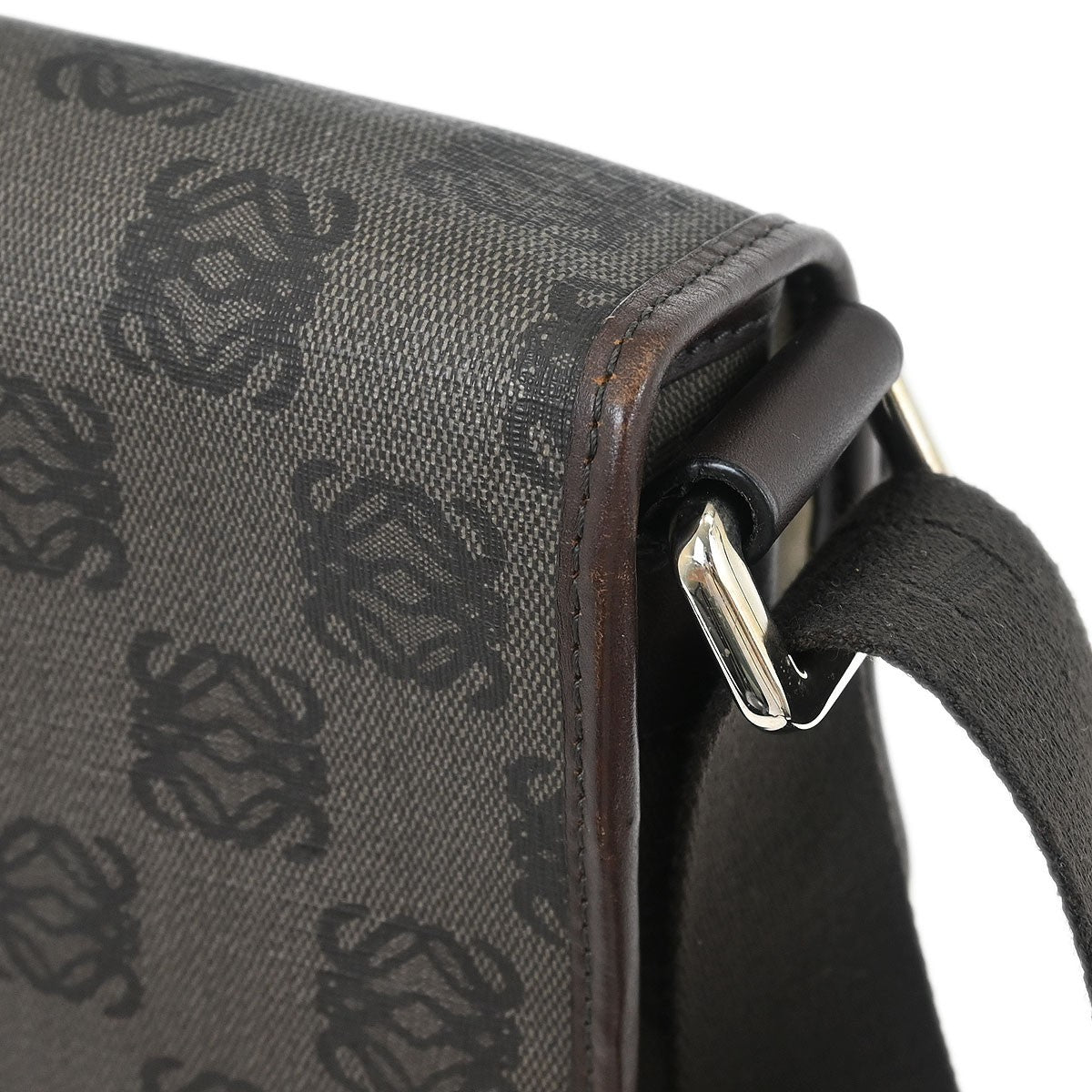 Loewe Flap Messenger Bag Canvas, BROWN, PVC, Shoulder bag