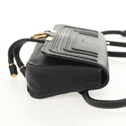 Chloe Marcie Belt Bag Leather, BLACK, LEATHER, Shoulder bag