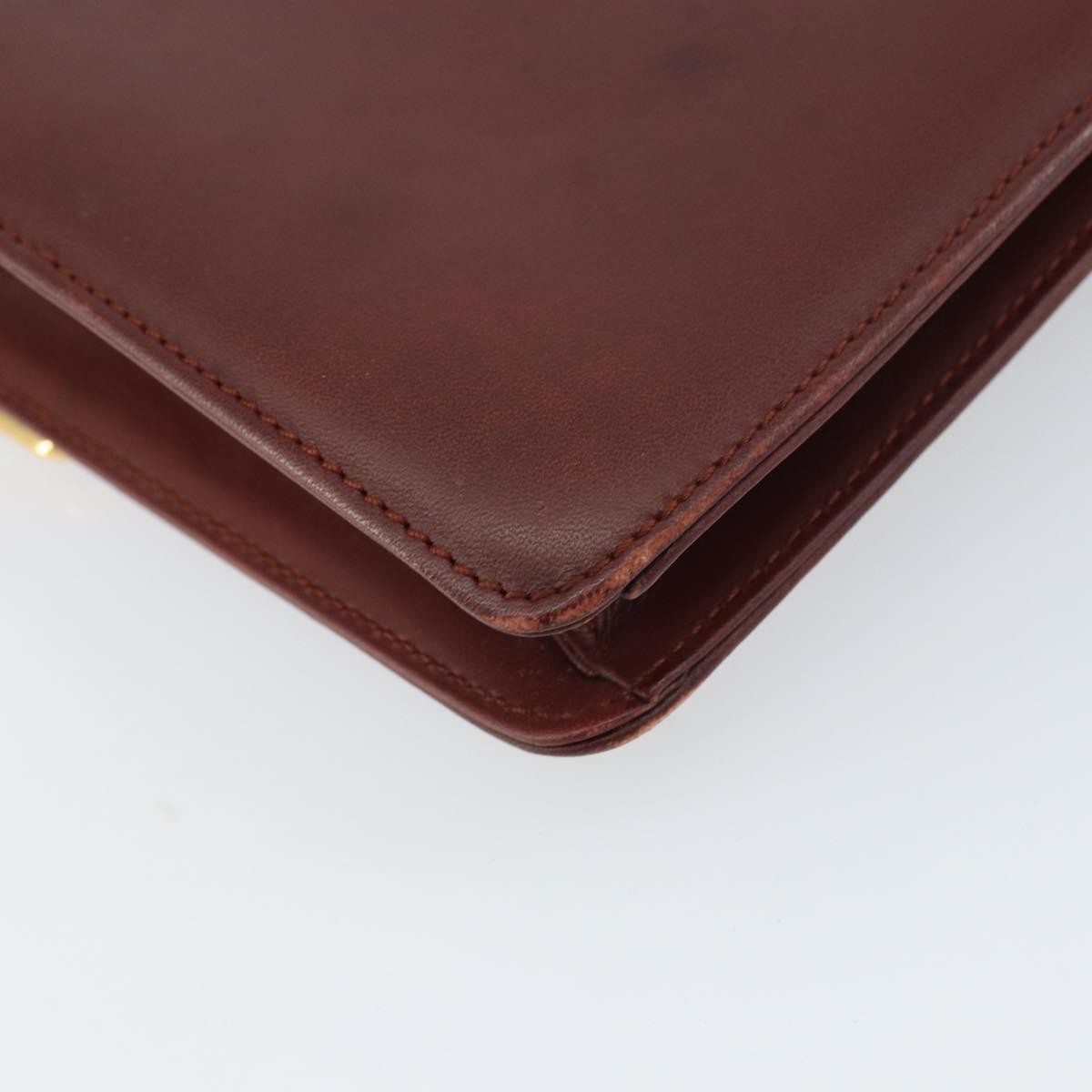 cartier Must de Cartier Shoulder Bag Leather, BURGUNDY, LEATHER, Shoulder bag