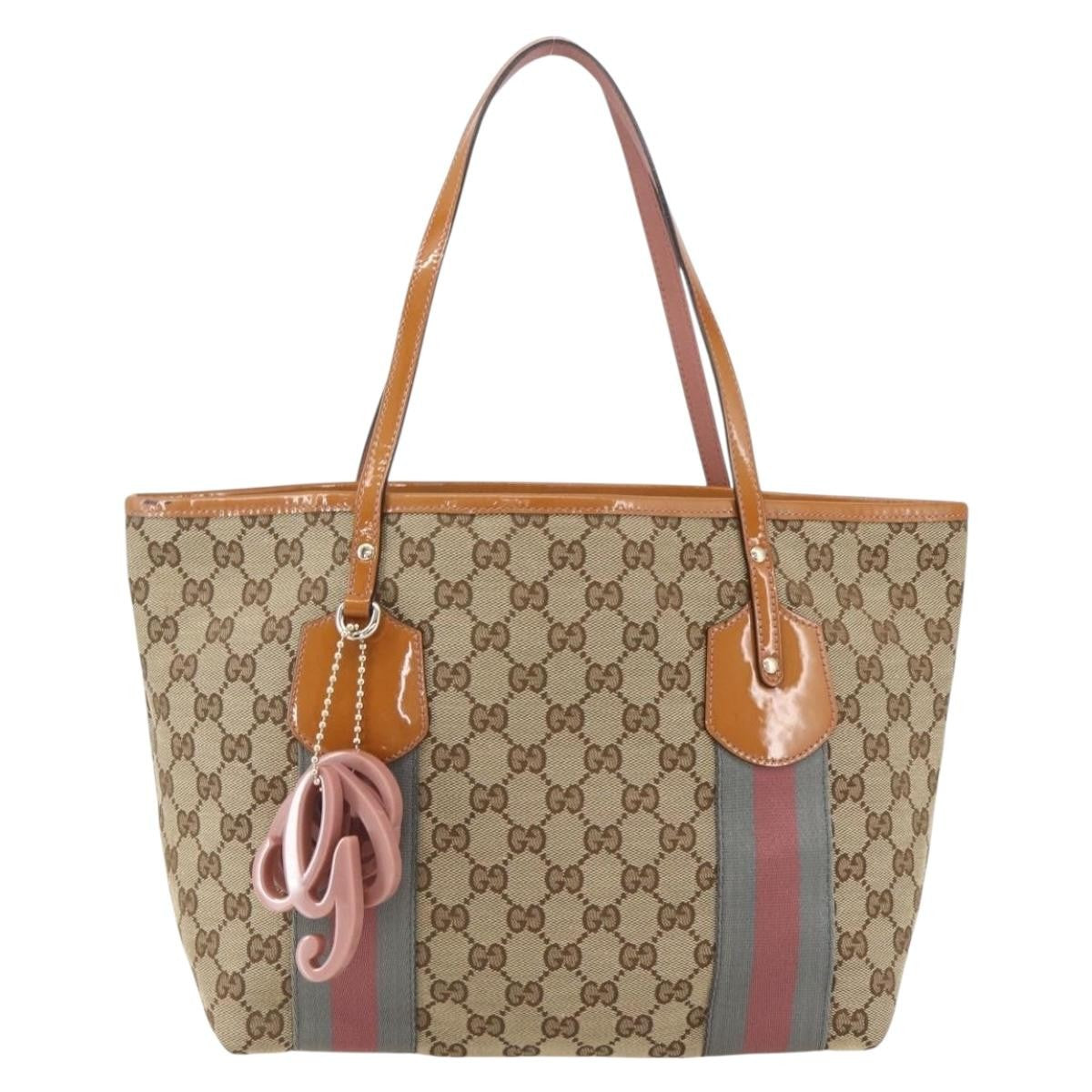 Gucci Jolie Web Tote GG Canvas, BEIGE, CANVAS, Tote bag