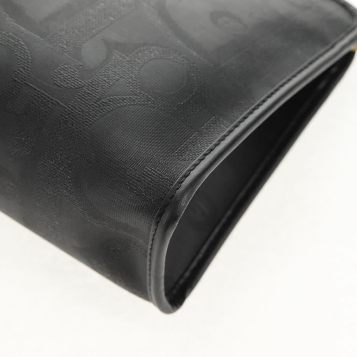Christian Dior Vintage Trotter Pouch Diorissimo Canvas, BLACK, PVC, Clutche & pouche