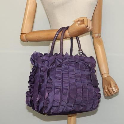 Prada Gaufre Convertible Tote Tessuto, PURPLE, NYLON, Tote bag
