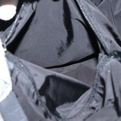 Prada Side Pocket Tote Nylon, BLACK, NYLON, Tote bag