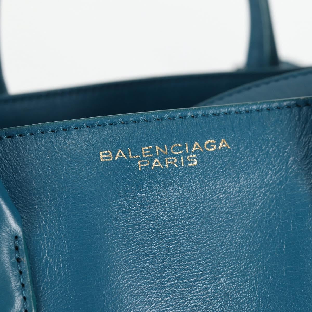Balenciaga Padlock All Afternoon Tote Leather, BLUE, LEATHER, Handbag