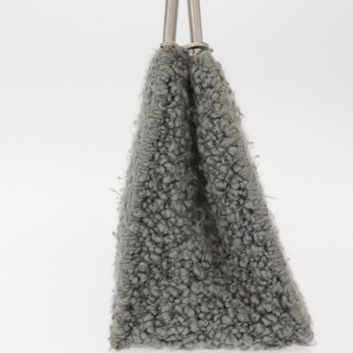 Salvatore Ferragamo Gancini handbag Wool, GRAY, WOOL, Handbag