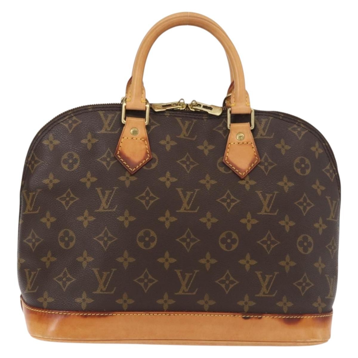 Louis Vuitton Alma Handbag Monogram Canvas, BROWN, CANVAS, Handbag