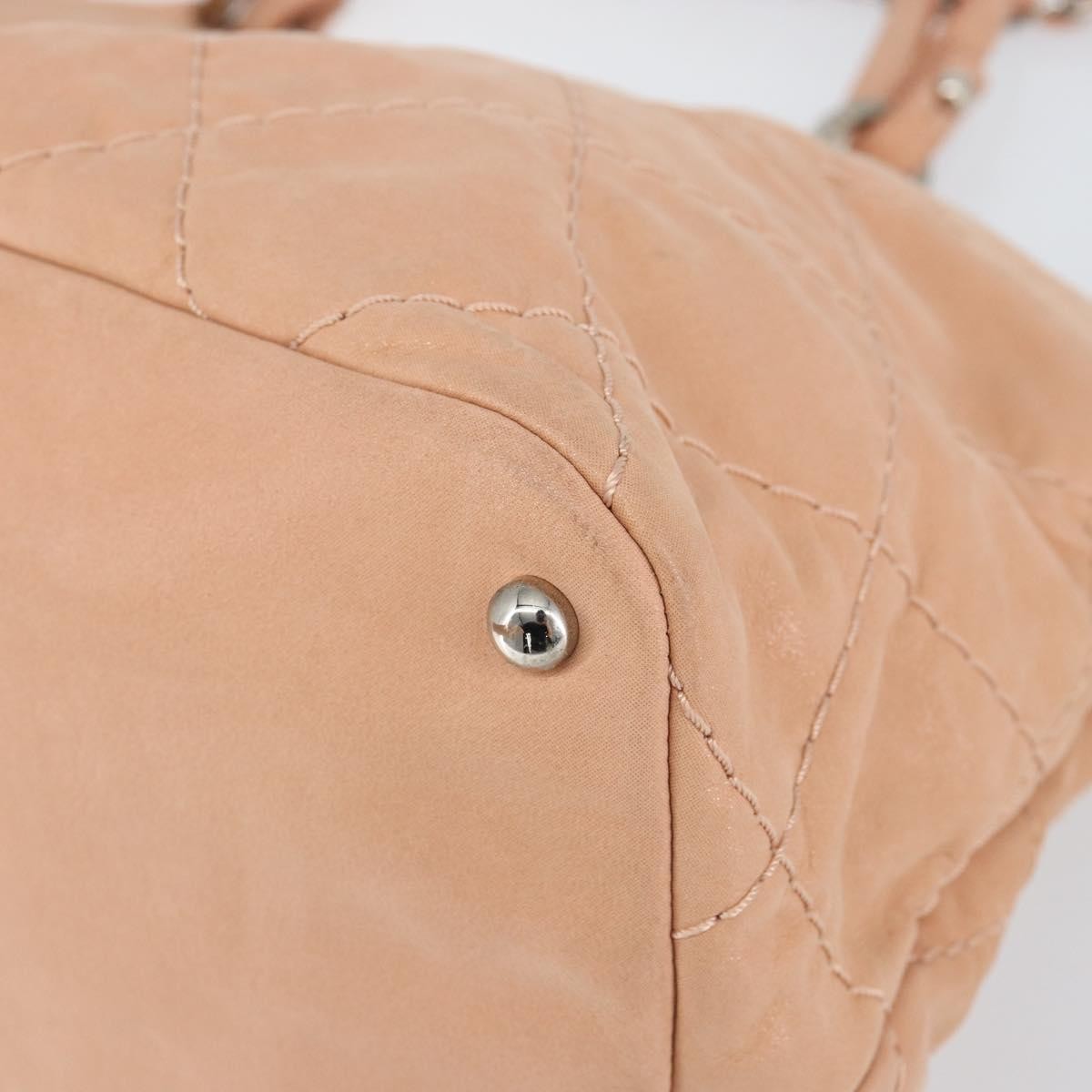 Chanel CC Sea Hit Tote Quilted Iridescent Calfskin, PINK, LEATHER, Shoulder bag