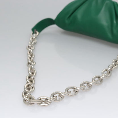Bottega Veneta The Chain Pouch Leather, GREEN, LEATHER, Clutche & pouche