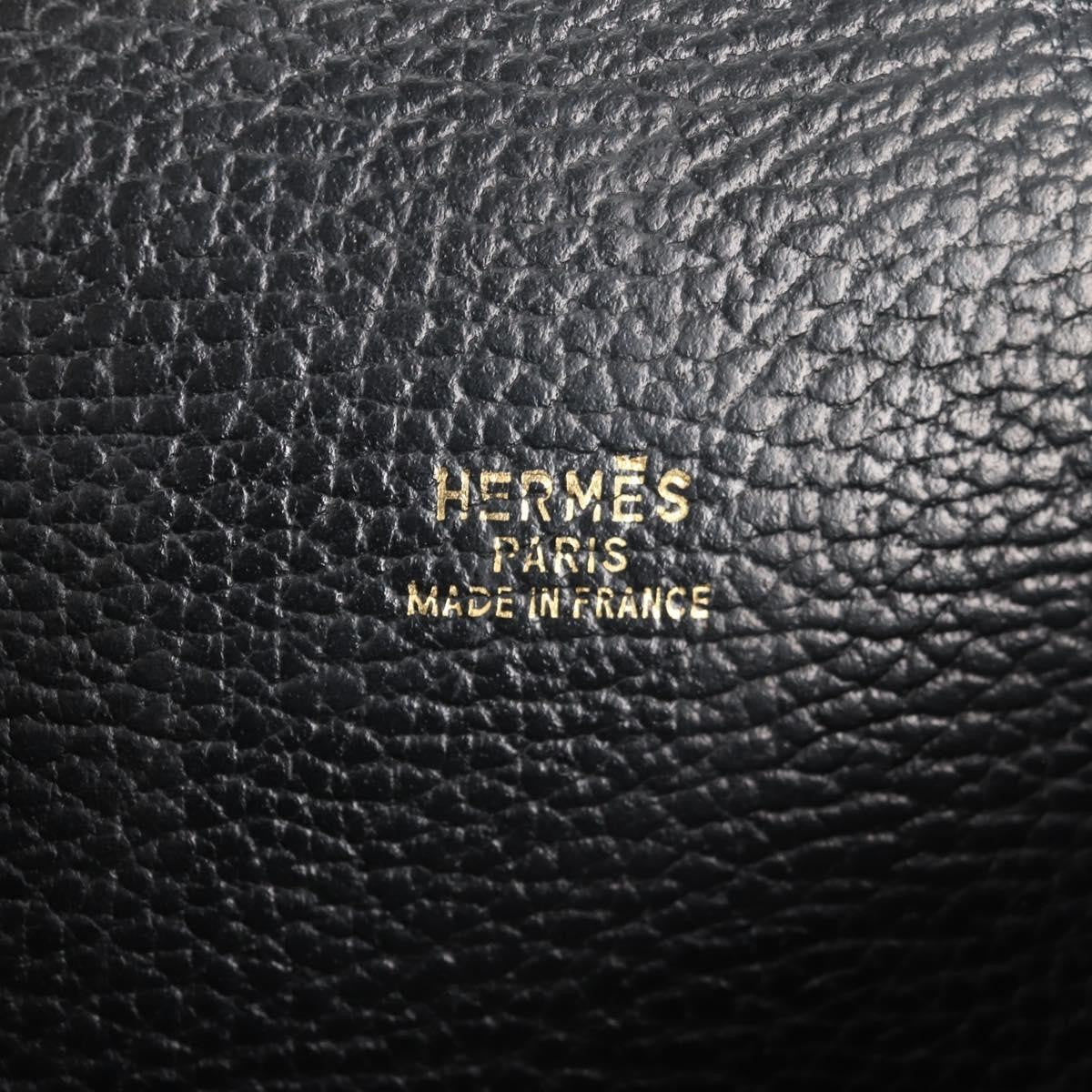 Hermes HERMES Shoulder Bag Leather, BLACK, LEATHER, Shoulder bag