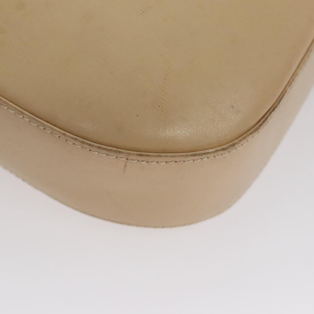 Salvatore Ferragamo Gancini Shoulder Bag Leather, BEIGE, LEATHER, Shoulder bag