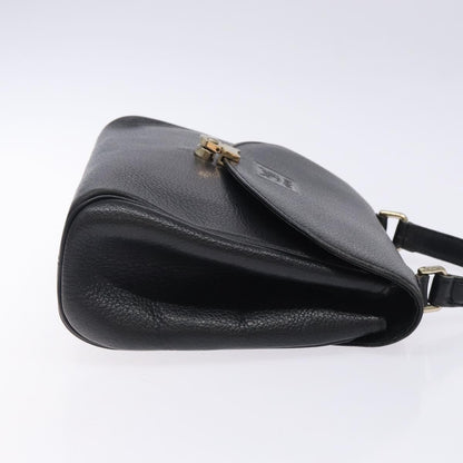 Burberry Vintage Handbag Leather, BLACK, LEATHER, Handbag