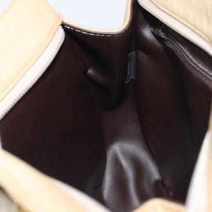 Bally Vintage Chain Shoulder Bag Quilted Leather, BEIGE, LEATHER, Shoulder bag