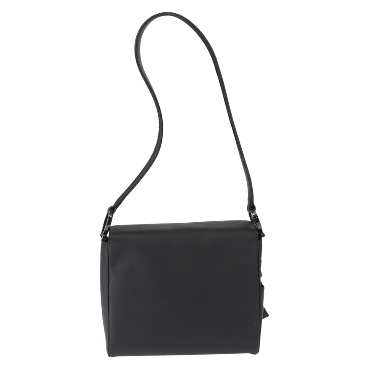 Salvatore Ferragamo Gancini Shoulder Bag Leather, BLACK, PATENT_LEATHER, Shoulder bag
