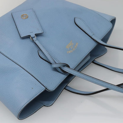Gucci Swing Tote Leather, BLUE, LEATHER, Tote bag