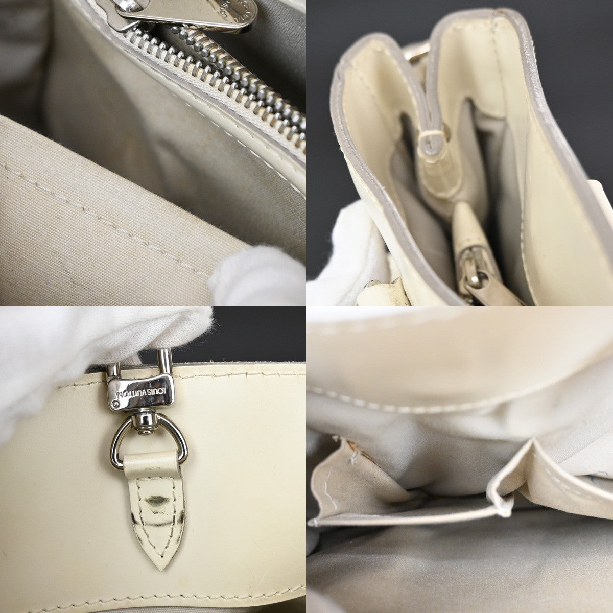 Louis Vuitton Passy Tote Epi Leather, WHITE, LEATHER, Tote bag