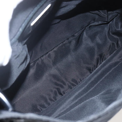 Prada Chain Shoulder Bag Tessuto, BLACK, NYLON, Shoulder bag