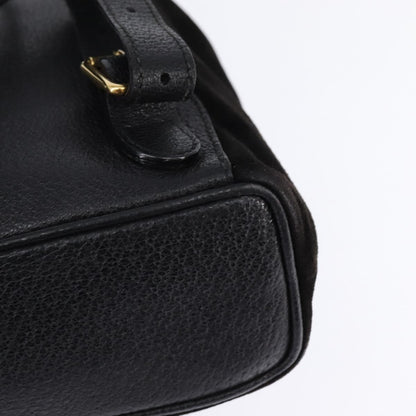 Gucci Vintage Bamboo Backpack Suede, BLACK, SUEDE, Backpack