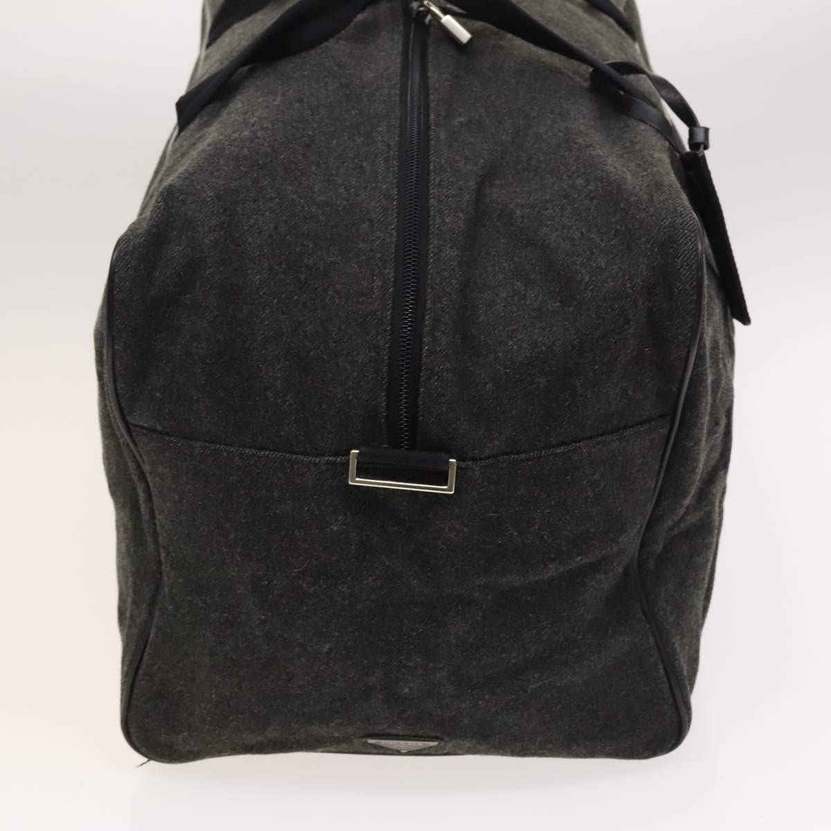 Prada Boston Bag Wool, GRAY, WOOL, Travel bag
