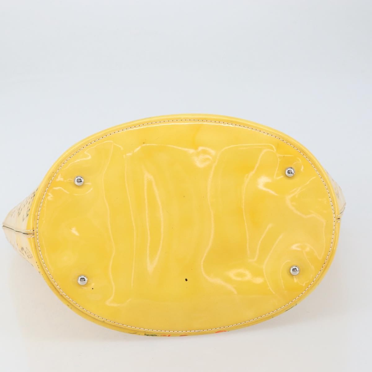 Chanel CC No.5 Shopping Tote Perforated Patent, YELLOW, PATENT_LEATHER, Tote bag