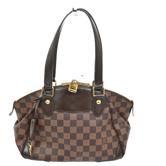 Louis Vuitton Verona Handbag Damier, BROWN, CANVAS, Shoulder bag