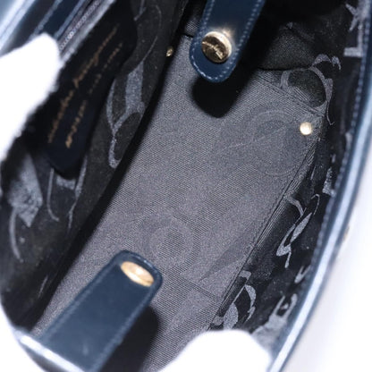 Salvatore Ferragamo Vala Shoulder Bag Leather, NAVY, LEATHER, Shoulder bag