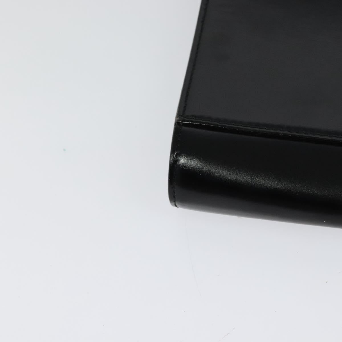 Celine Vintage Circle Logo Crossbody Bag Leather, BLACK, LEATHER, Crossbody bag