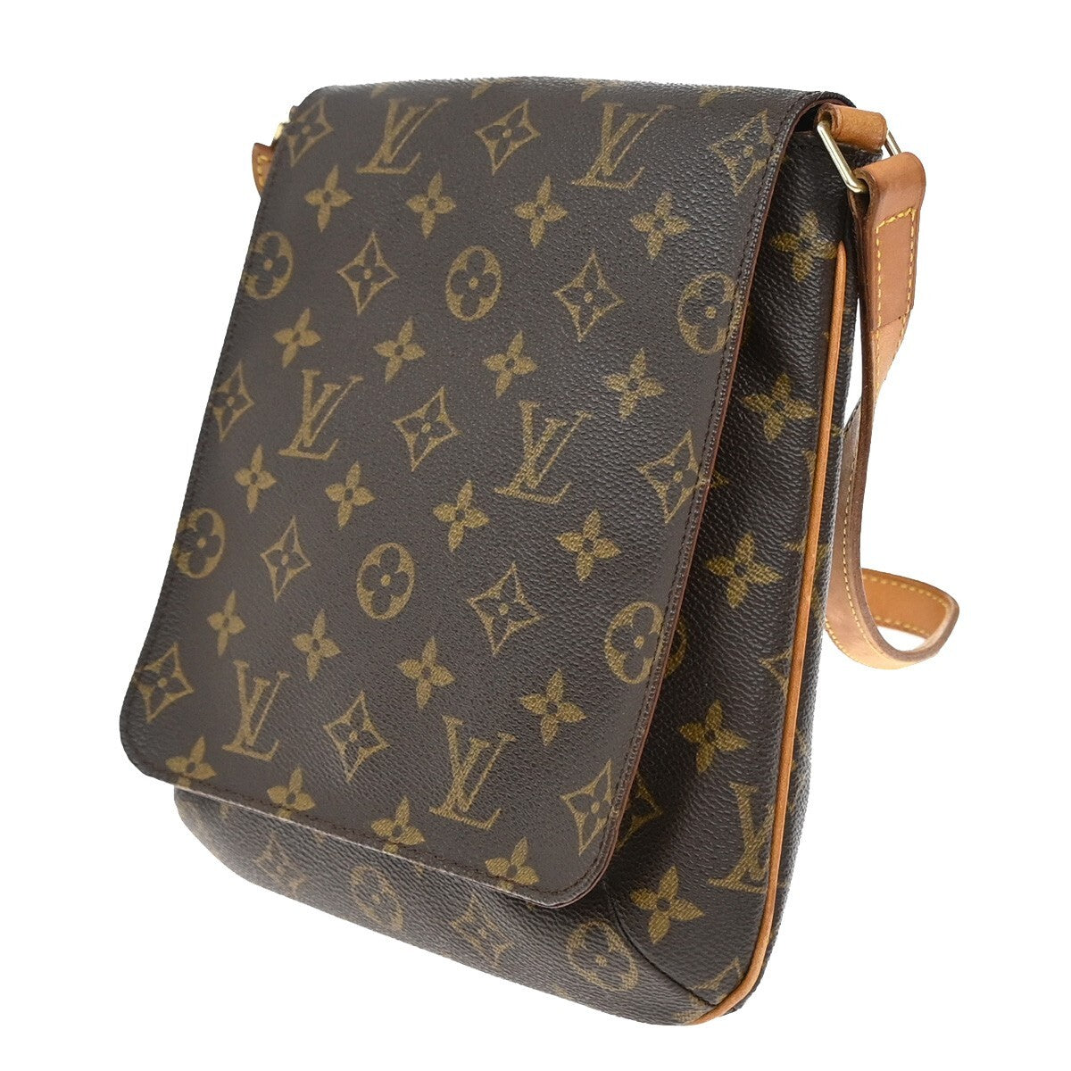 Louis Vuitton Musette Salsa Handbag Monogram Canvas, BROWN, LEATHER, Handbag