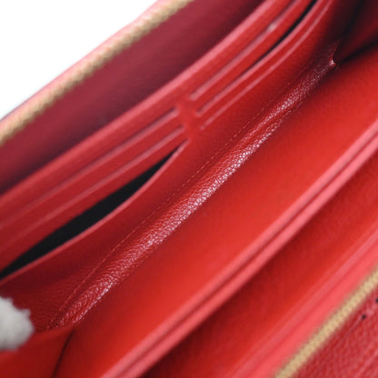 Louis Vuitton Zippy Wallet NM Leather Empreinte, RED, LEATHER, Wallets