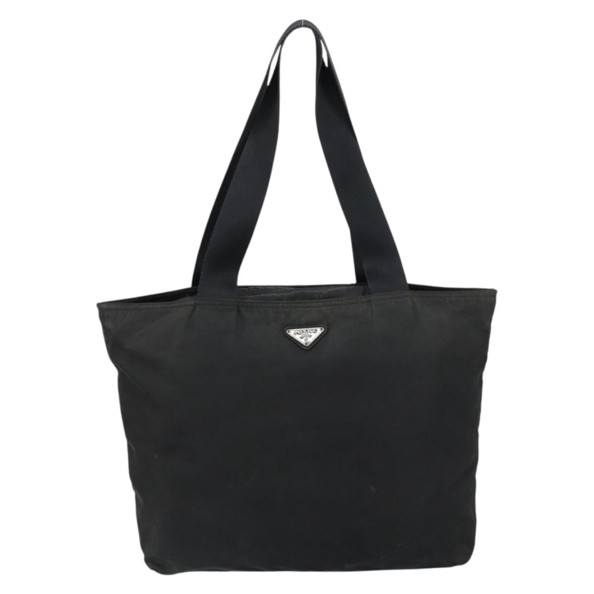 Prada Vintage Zip Tote Tessuto, BLACK, NYLON, Tote bag