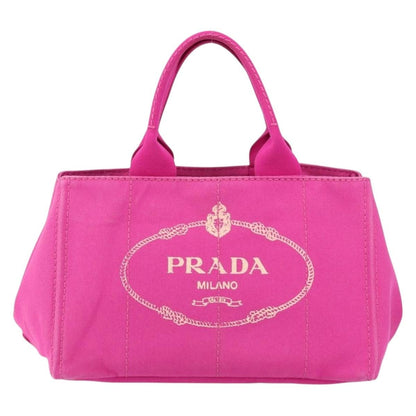 Prada Canapa Tote Canvas, PINK, CANVAS, Tote bag