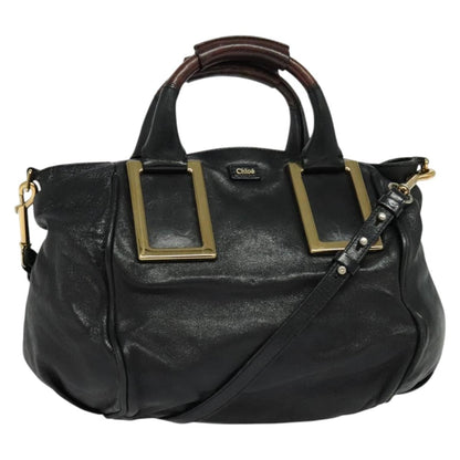 Chloe Ethel Handbag Leather, BLACK, LEATHER, Handbag