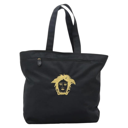 Versace Medusa Tote Nylon, BLACK, NYLON, Tote bag