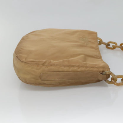 Prada Vintage Chain Shoulder Bag Tessuto, BEIGE, NYLON, Shoulder bag
