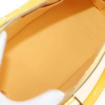 Louis Vuitton Alma Handbag Monogram Vernis, YELLOW, PATENT_LEATHER, Handbag