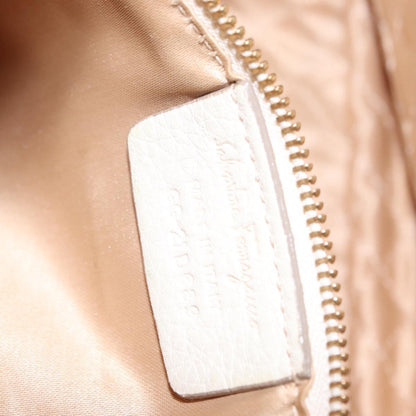 Salvatore Ferragamo Vala Handbag Leather, WHITE, LEATHER, Handbag